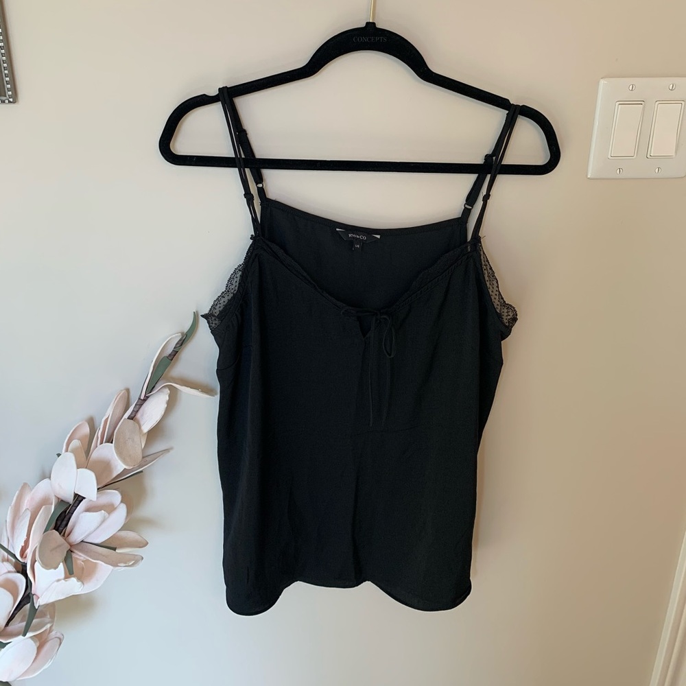 RW&CO black tank with lace detail